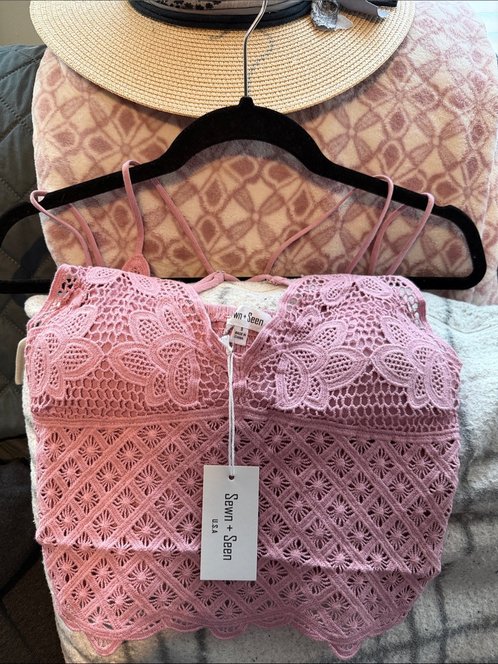 Sewn + Seen Crochet Floral Bralette
